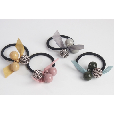 top quality popular ribbon and crystal balls hair bands